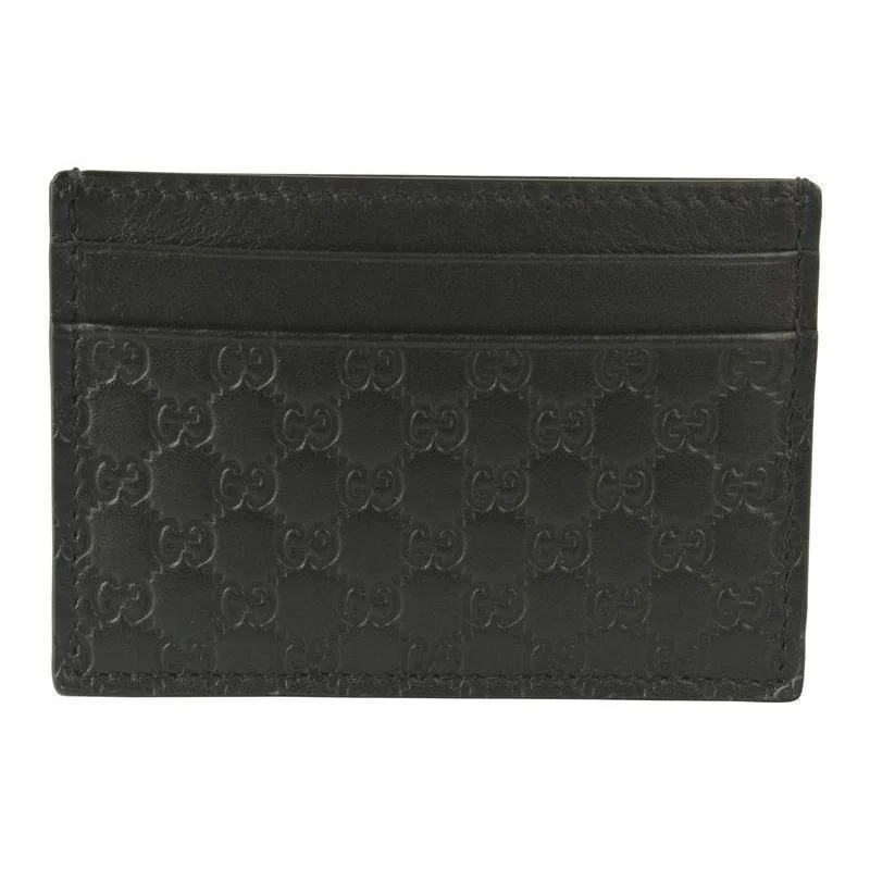 Gucci backpacks for women with a multi - pocket designGucci GG Microguccissima Black Calf Leather Small Cardholder Wallet