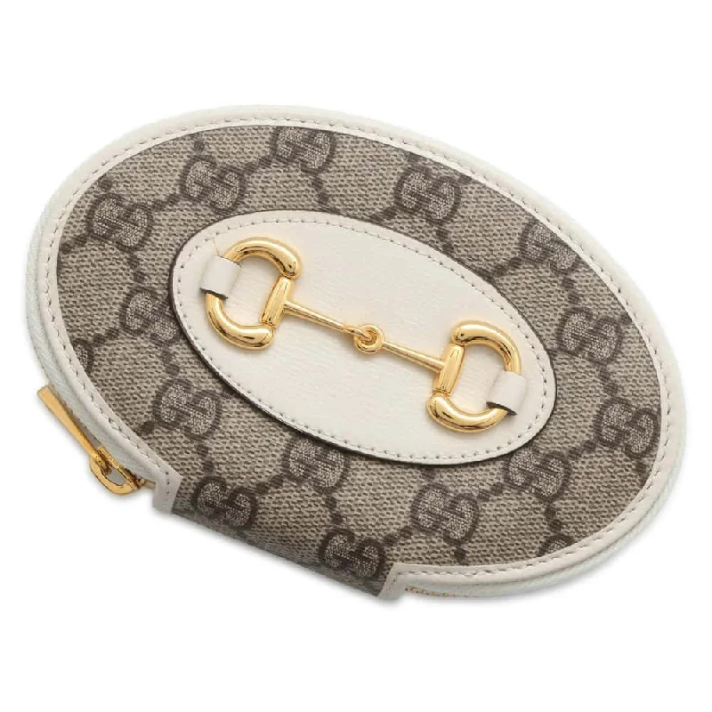 Gucci Marmont bags for women with a snakeskin - effect panelGUCCI Horsebit Coin purse White/Beige 622040 GG Supreme/Leather