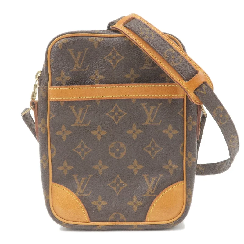 Louis Vuitton backpacks with a padded back panel for comfort during long - wearLouis Vuitton Monogram Danube Shoulder Bag Crossbody Bag M45266