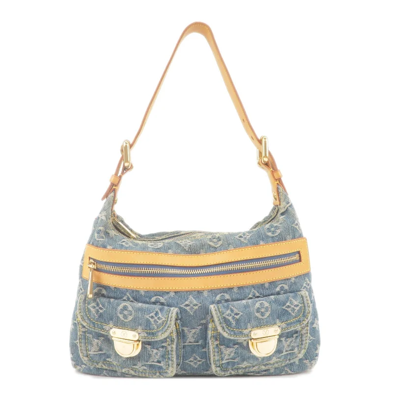 Louis Vuitton Twist bags with a snakeskin - effect panel for a bold lookLouis Vuitton Monogram Denim Baggy PM Shoulder Bag Blue M95049