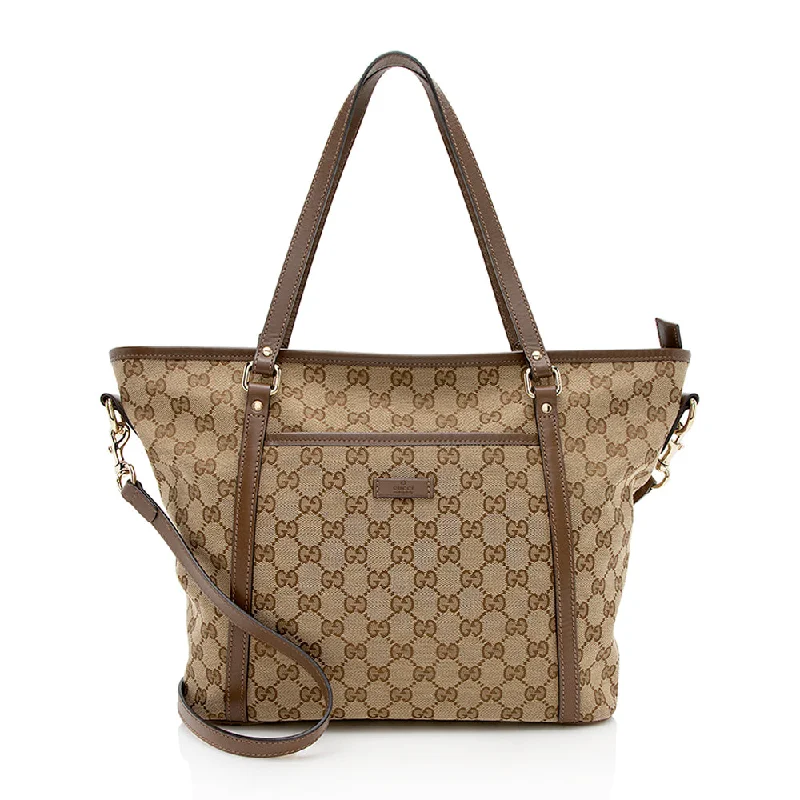 Gucci Marmont bags for women with a contrast - colored interiorGucci GG Canvas Medium Tote