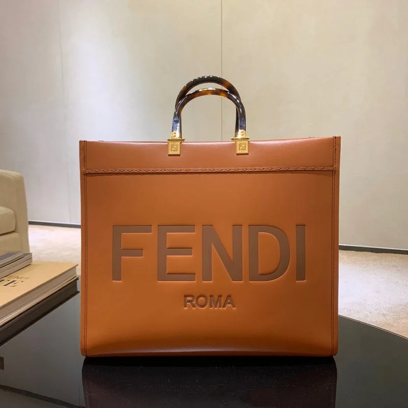 Fendi tote bags with a hand - painted FF pattern for an artisanal and one - of - a - kind touchWF - Fendi Bags - 097