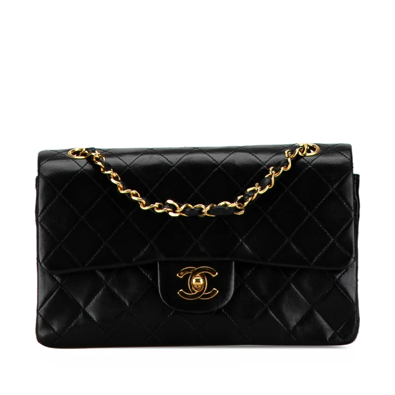 Yves Saint Laurent bags with smooth leather finishBlack Chanel Small Classic Lambskin Double Flap Shoulder Bag