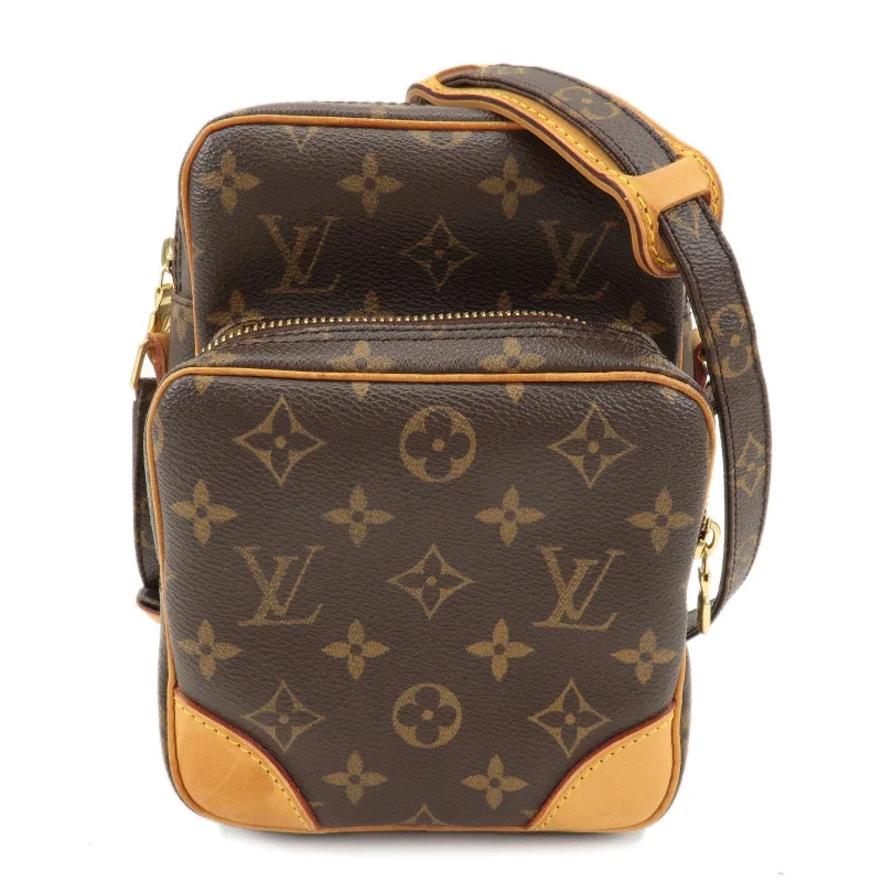 Ladies Louis Vuitton Capucines bags with a detachable shoulder strapLouis Vuitton Monogram Amazone Shoulder Bag Brown M45236