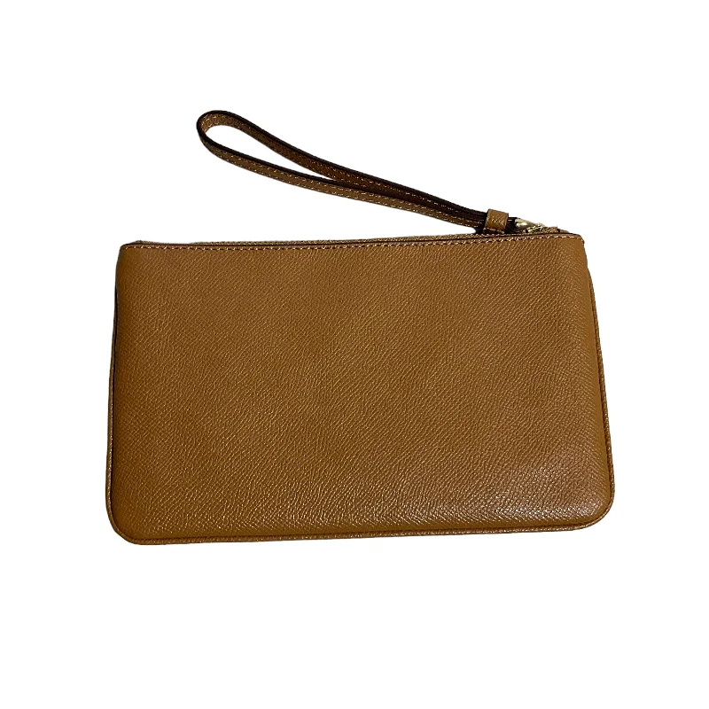 Coach bags with a patent - leather finish for a shiny and sophisticated appearanceWristlet Designer By Coach  Size: Large