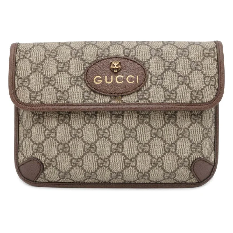 Women Gucci bags with interlocking G hardware for a classic lookGUCCI Neo Vintage GG Supreme Belt Bag Beige 493930 PVC Leather