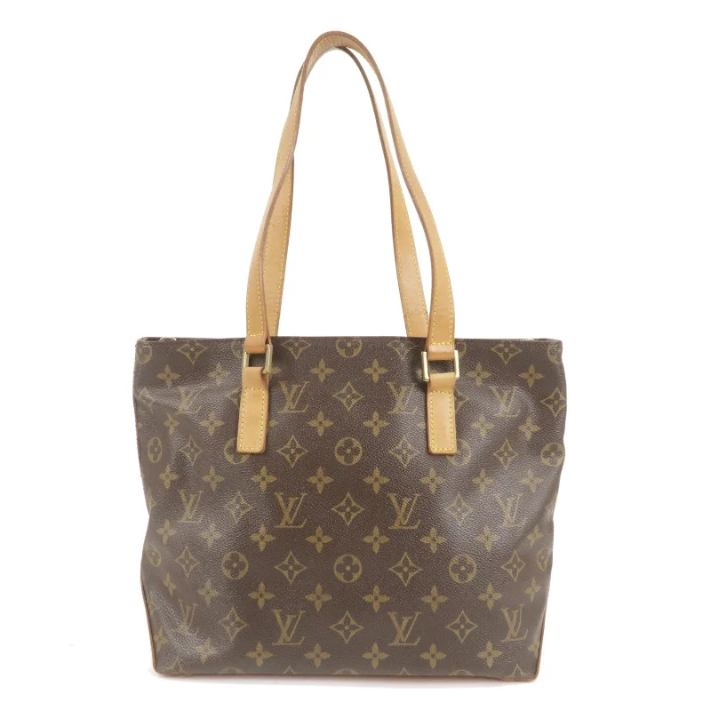 Louis Vuitton bags with a magnetic snap closure for easy accessLouis Vuitton Monogram Cabas Piano Tote Bag Brown M51148