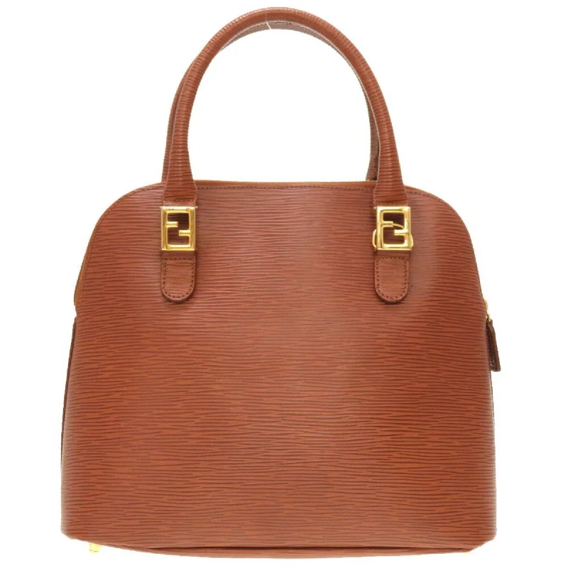 Fendi bags with a patent - leather finish for a shiny and sophisticated appearanceFENDI Leather Brown Hardware Handbag