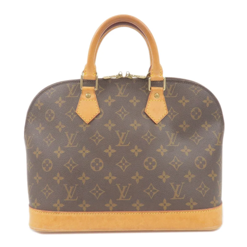 Louis Vuitton tote bags with a double - handle and shoulder - strap optionLouis Vuitton Monogram Alma Hand Bag Brown M51130