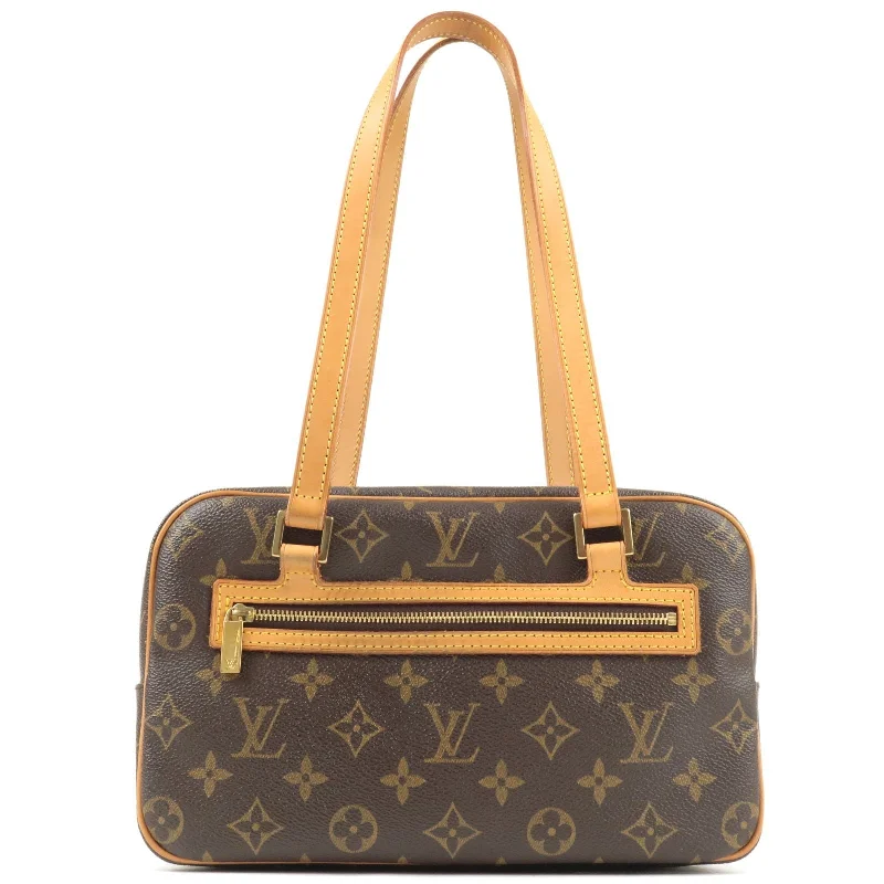 Louis Vuitton bags with a front - zip pocket for small items like keysLouis Vuitton Monogram Cite MM Shoulder Bag Hand Bag M51182