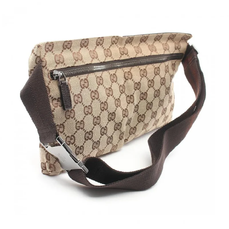 Ladies Gucci Dionysus bags in a pastel colorGucci GG Canvas Leather Beige Dark Brown Waist Body Bag