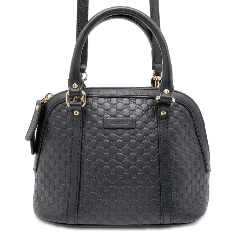 Women Gucci bags with a snap - button closure and a decorative charmGUCCI Micro Gucci Shima Handbag Black 449654 Leather