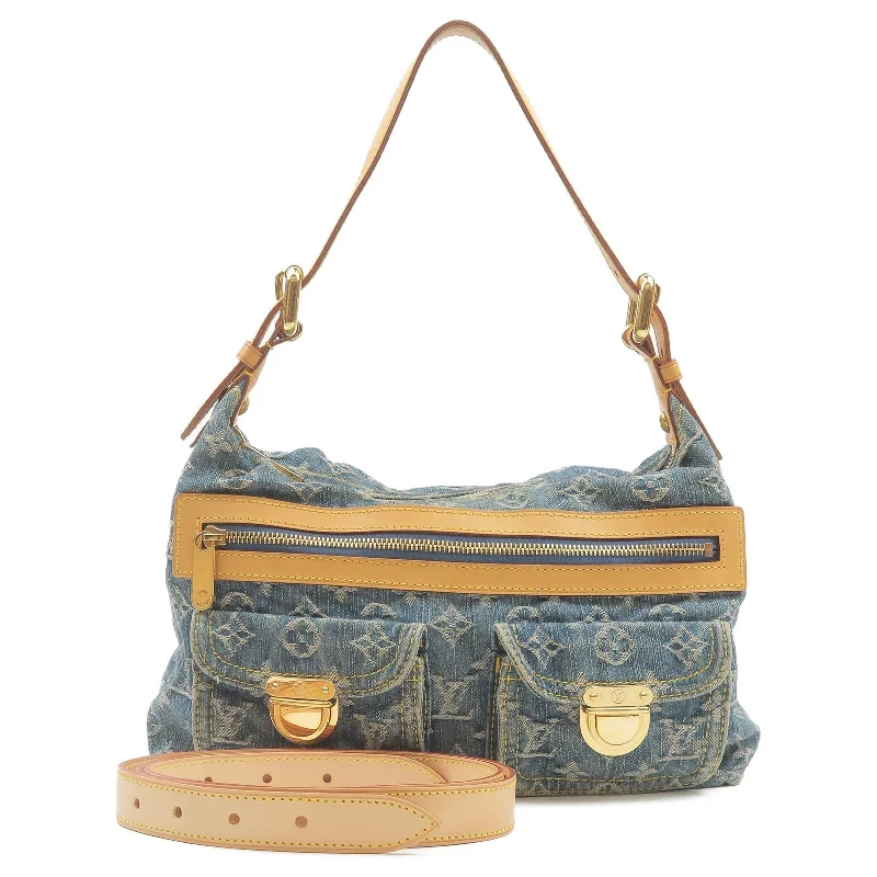 Louis Vuitton crossbody bags with adjustable shoulder straps for comfortLouis Vuitton Monogram Denim Baggy PM Shoulder Bag M95049 FL0016