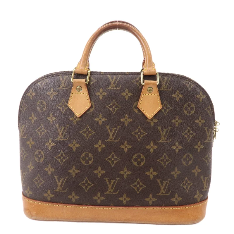 Louis Vuitton bags with a detachable mobile phone holder for convenienceLouis Vuitton Monogram Alma Hand Bag Brown M51130