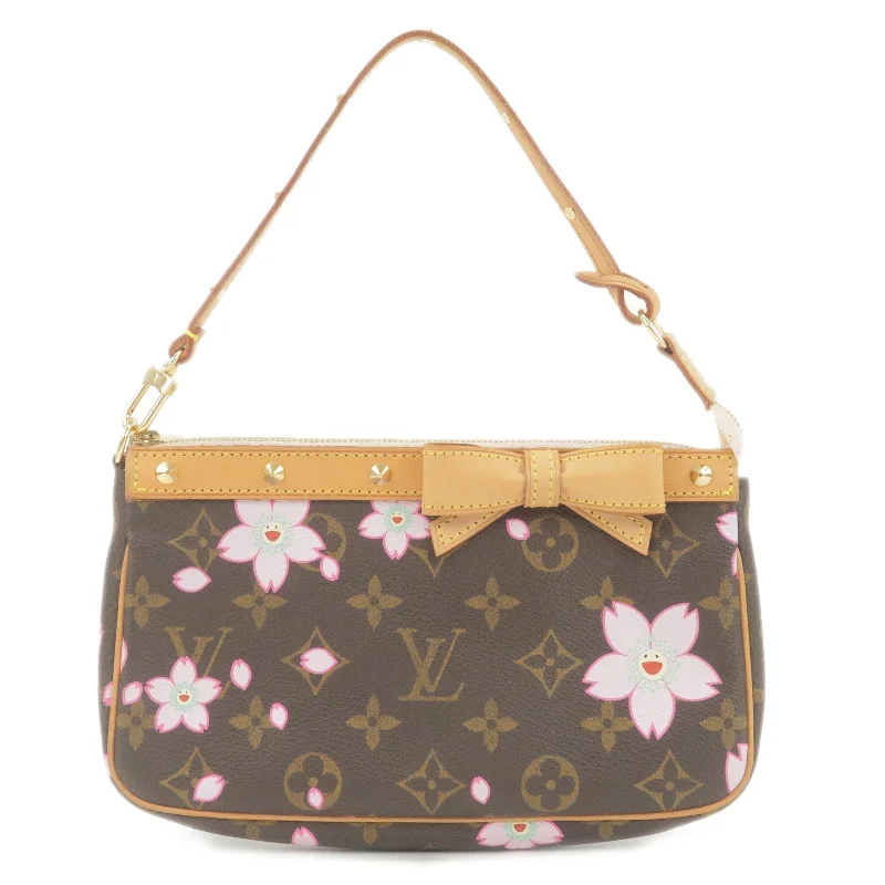 Louis Vuitton tote bags with a double - handle and shoulder - strap optionLouis Vuitton Monogram Cherry Blossom Pochette Accessoires M92006