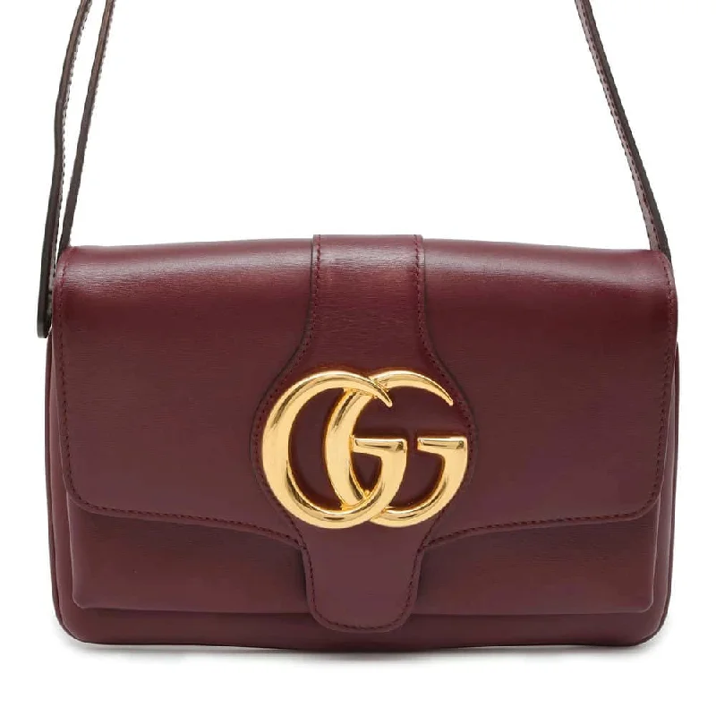 Small - sized Women Gucci shoulder bags for evening outingsGUCCI GG Marmont Ally Shoulder Bag Bordeaux 550129 Leather Size Small