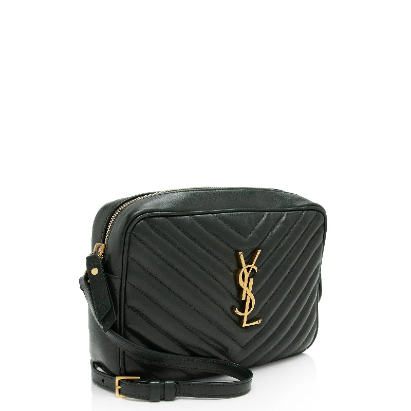 Yves Saint Laurent bags with luxurious suede detailsSaint Laurent Matelasse Calfskin Monogram Lou Camera Bag xQamfO