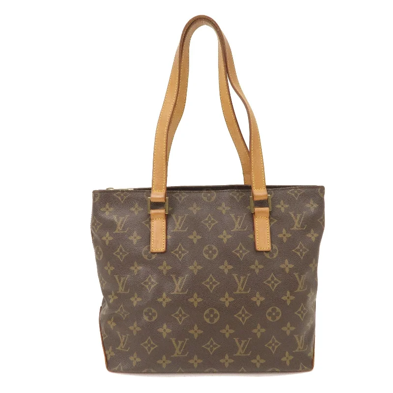 Louis Vuitton bags with a chain - link trim and a leather body for a modern edgeLouis Vuitton Monogram Cabas Piano Tote Bag Brown M51148