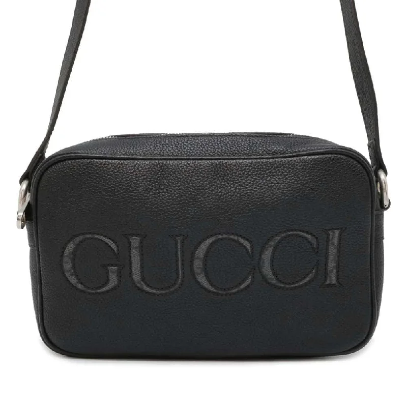 Women Gucci bags with a magnetic snap closure for easy accessGUCCI GG Supreme Shoulder Bag Black 768391 Leather Size Mini