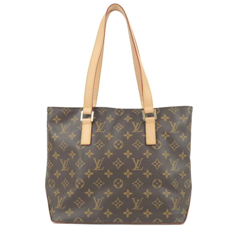 Louis Vuitton bags with a chain - link trim and a leather body for a modern edgeLouis Vuitton Monogram Cabas Piano Tote Bag M51148