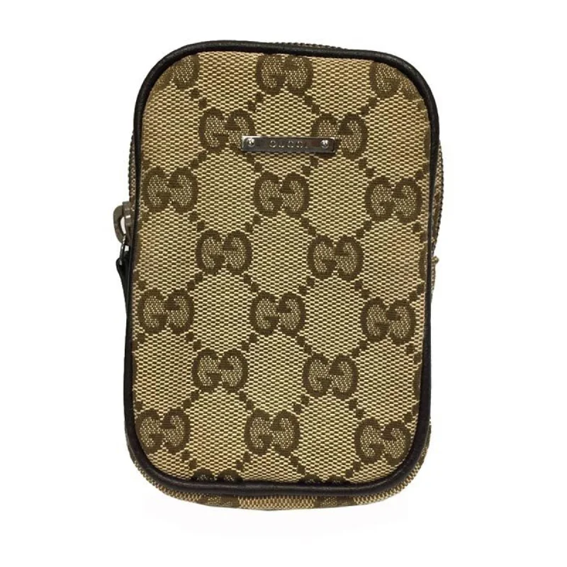 Ladies Gucci Dionysus bags with a chain - link shoulder strapGucci GG canvas mini pouch accessory case beige ladies men's Bag