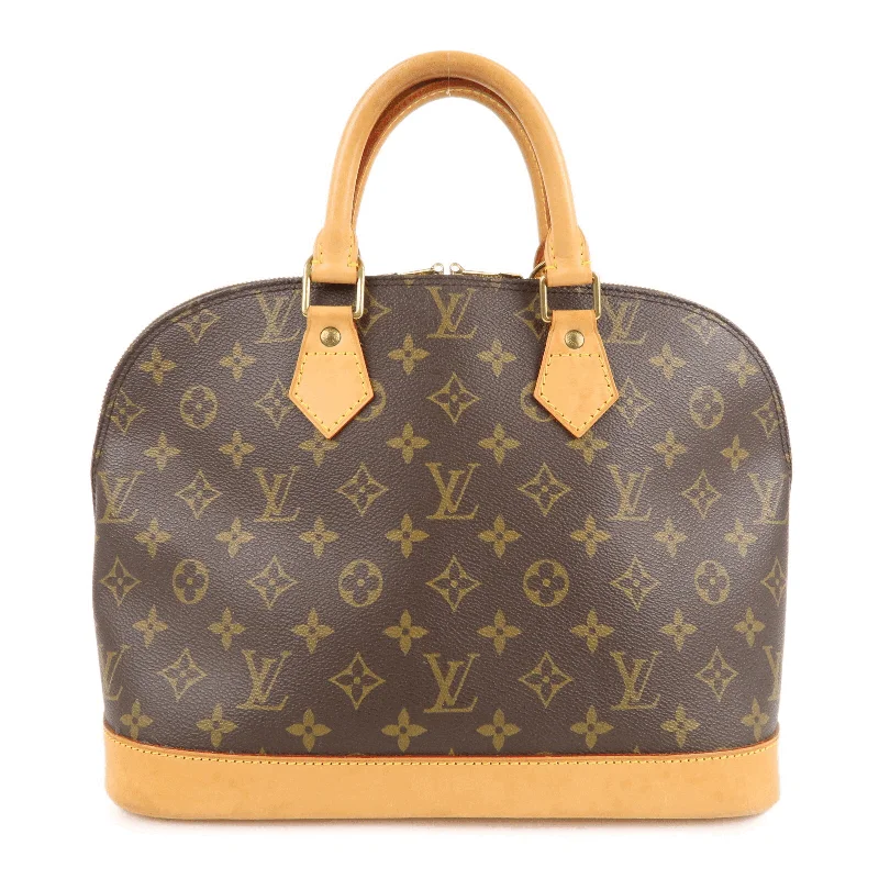 Ladies Louis Vuitton shoulder bags with a tassel decoration for charmLouis Vuitton Monogram Alma Hand Bag Brown M51130