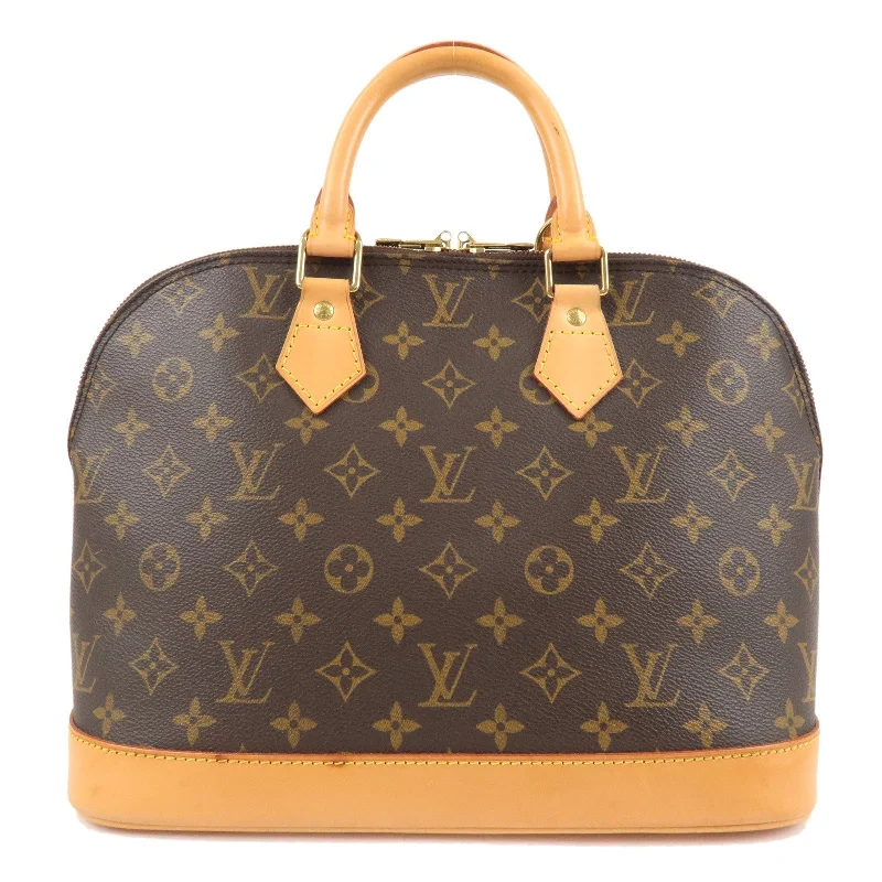 Louis Vuitton bags with a magnetic snap closure for easy accessLouis Vuitton Monogram Alma Hand Bag Brown M51130