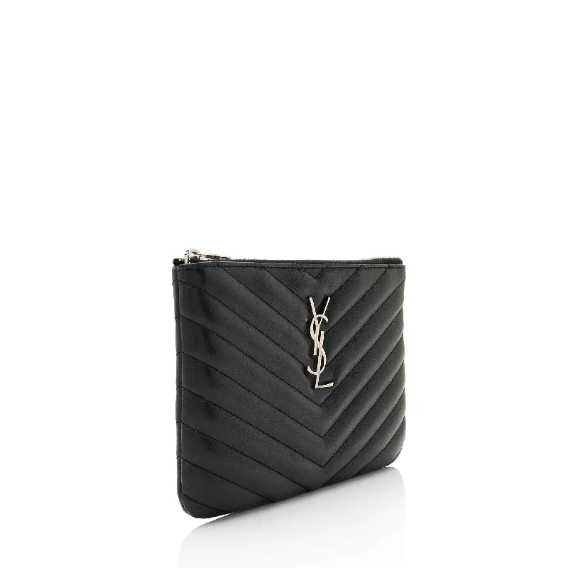 Yves Saint Laurent mini bags with chain strapsSaint Laurent Matelasse Calfskin Jolie Pouch Zo6uL5