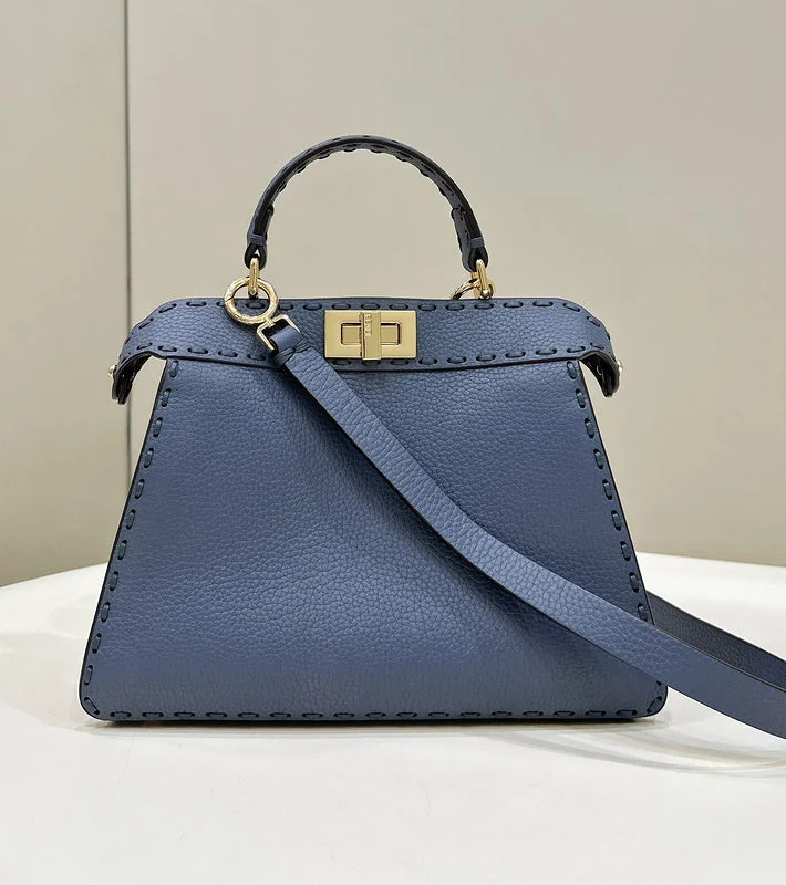 Fendi tote bags with a double - handle and shoulder - strap option for versatile carryingWF - Fendi Bags - 054