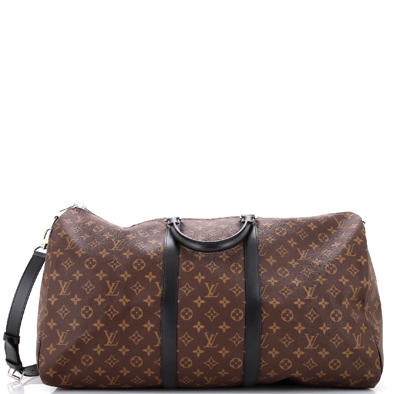 High-end designer bags for menKeepall Bandouliere Bag Macassar Monogram Canvas 55