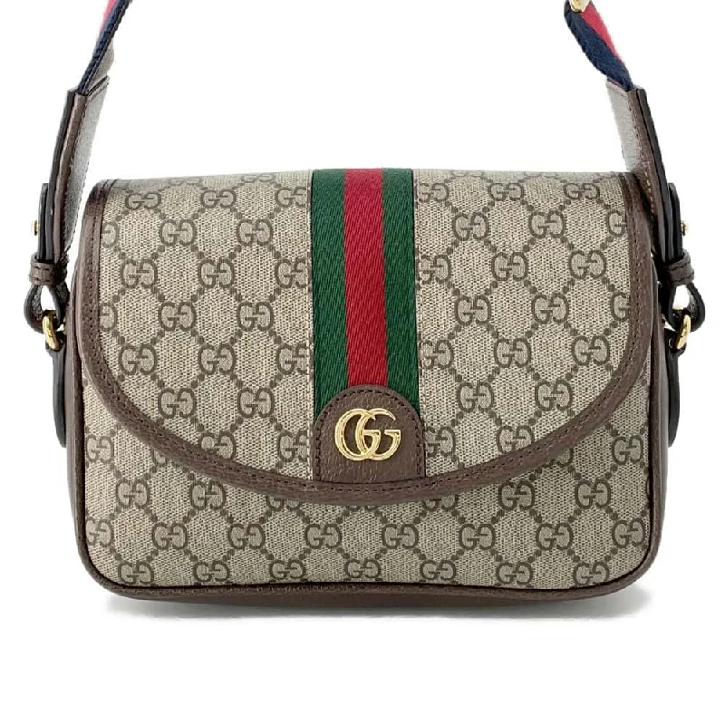 Gucci backpacks for women with a hidden back pocketGUCCI Ophidia GG Shoulder Bag Beige/Brown 722117 PVC Leather Size Small