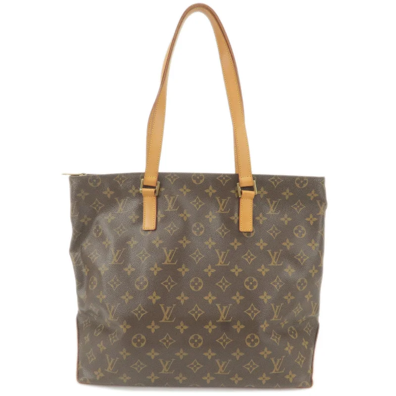 Ladies Louis Vuitton shoulder bags with a wide - width strap for comfortLouis Vuitton Monogram Cabas Mezzo Tote Bag M51151