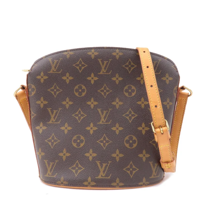 Louis Vuitton bags with a zip - around closure for enhanced securityLouis Vuitton Monogram Drouot Cross Body Shoulder Bag M51290