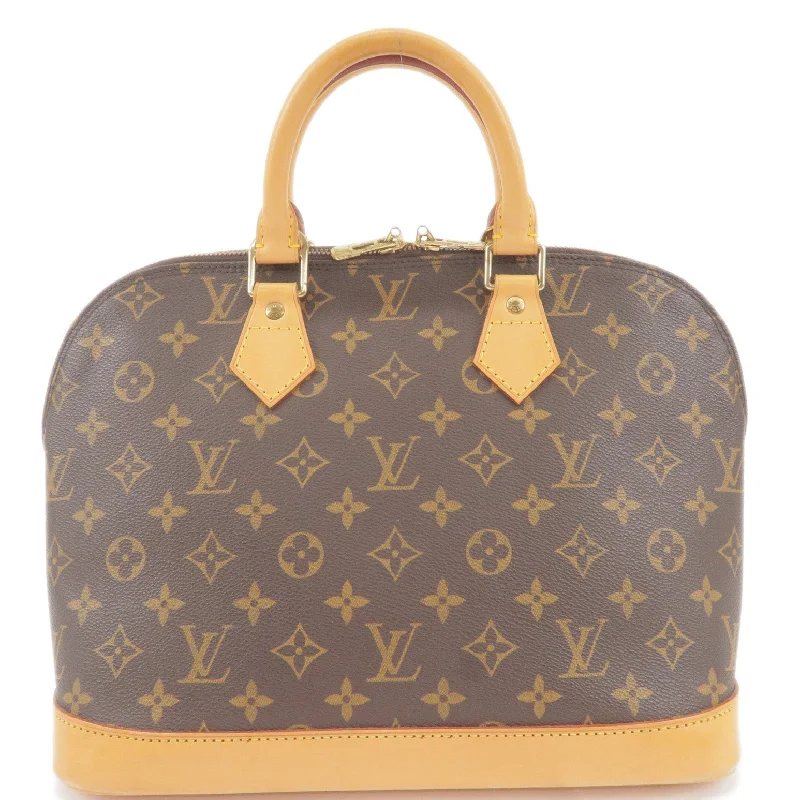 Louis Vuitton bags with a magnetic snap closure for easy accessLouis Vuitton Monogram Alma Hand Bag M51130