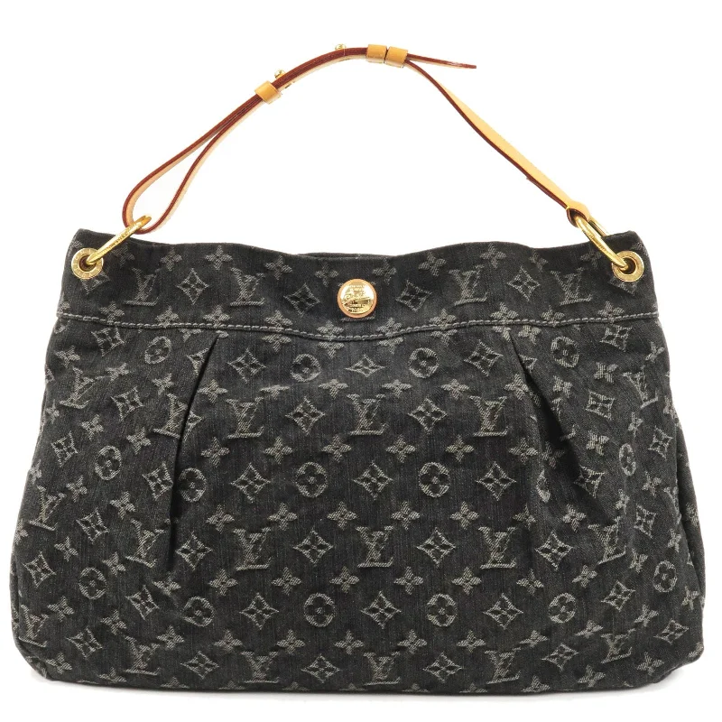 Louis Vuitton tote bags with a double - handle and shoulder - strap optionLouis Vuitton Monogram Denim Daily PM Shoulder Bag Noir M40494