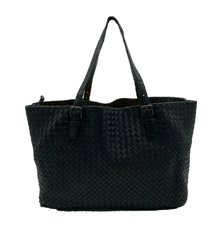 Bottega Veneta tote bags for work and travelBottega Veneta Black Woven Leather Shoulder Bag Tote