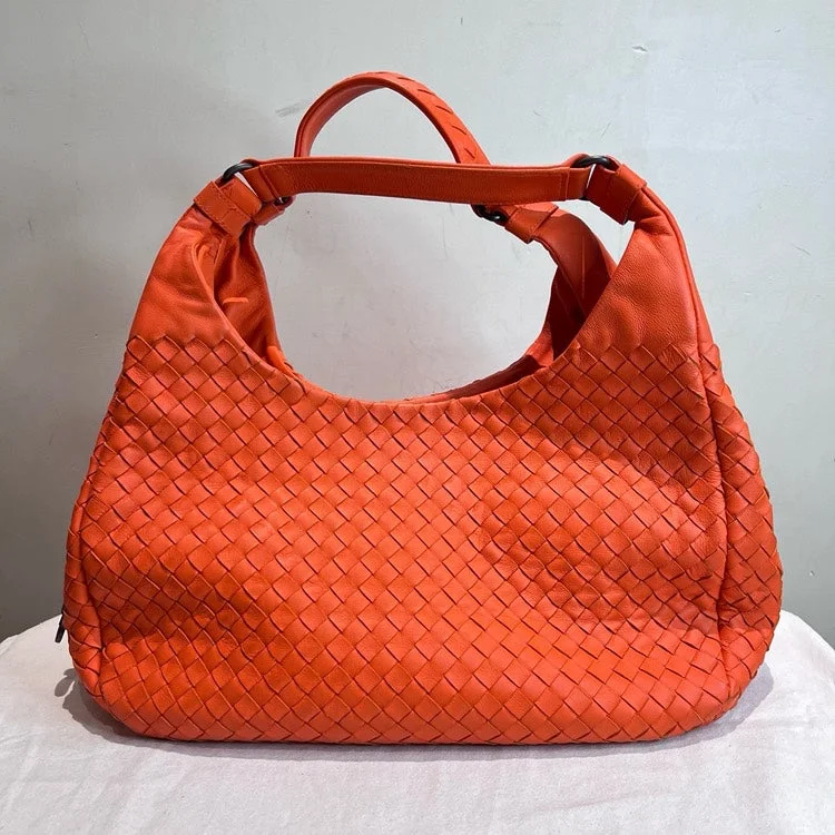 Bottega Veneta bags suitable for formal eventsBottega Veneta Orange Leather Intrecciato Under Arm Bag Large