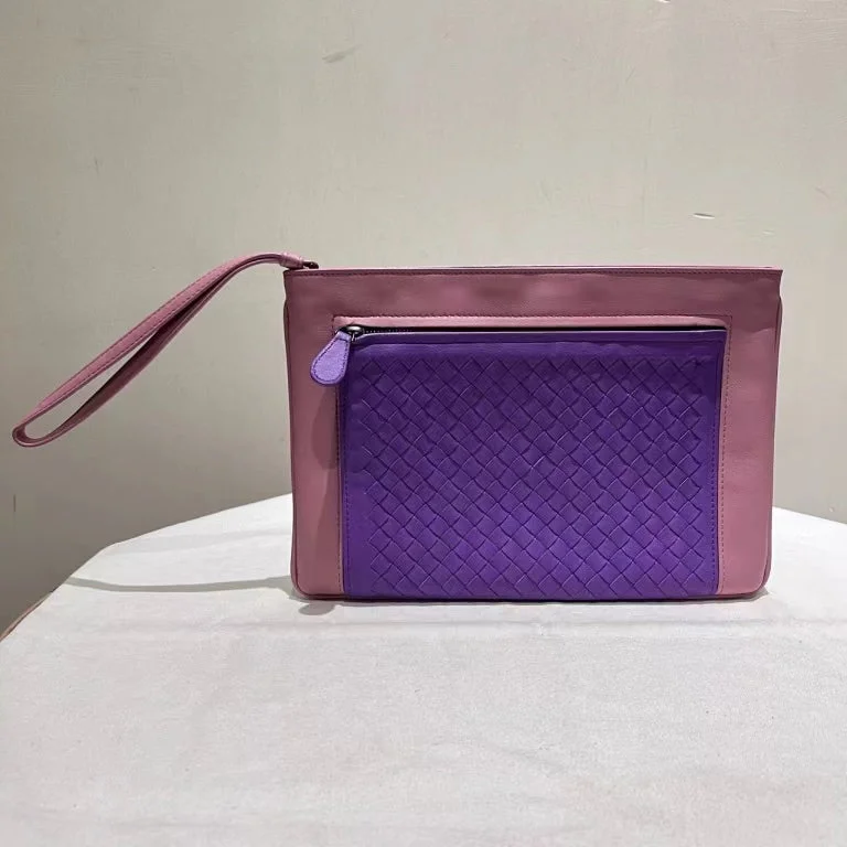 Bottega Veneta bags for cycling adventuresBottega Veneta Intrecciato Purple Wristlet Medium