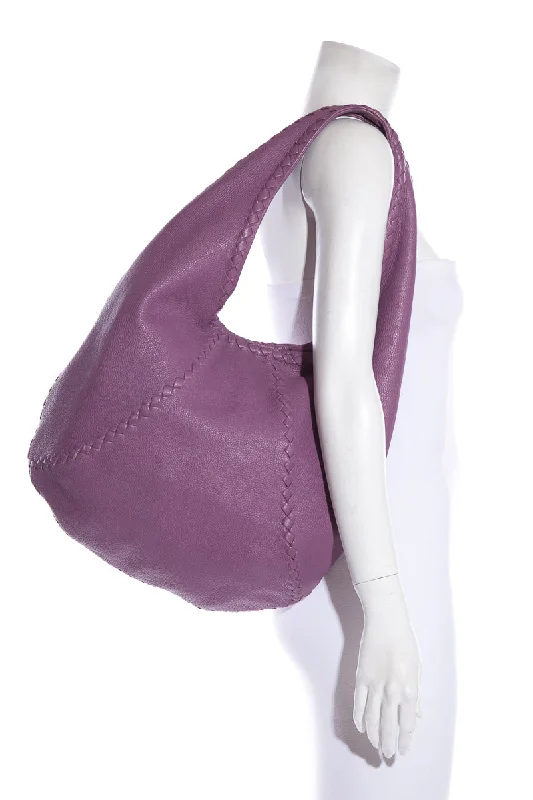 Bottega Veneta classic intrecciato bags in blackBottega Veneta Purple Leather Hobo