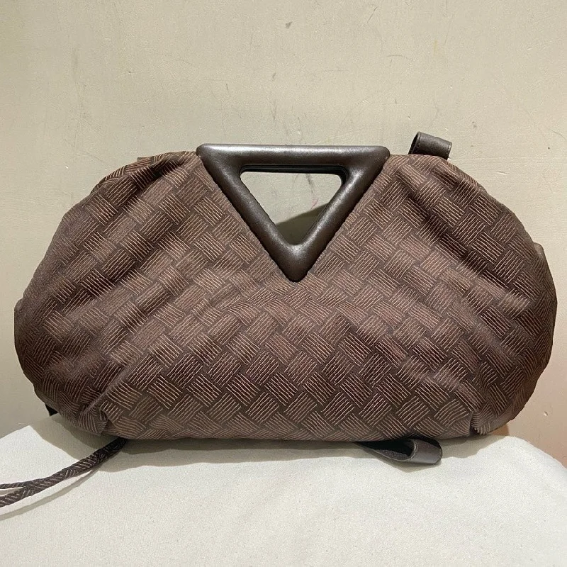 Bottega Veneta bags made of sustainable materialsBottega Veneta Brown Crossbody Bag Small Triangular Handle