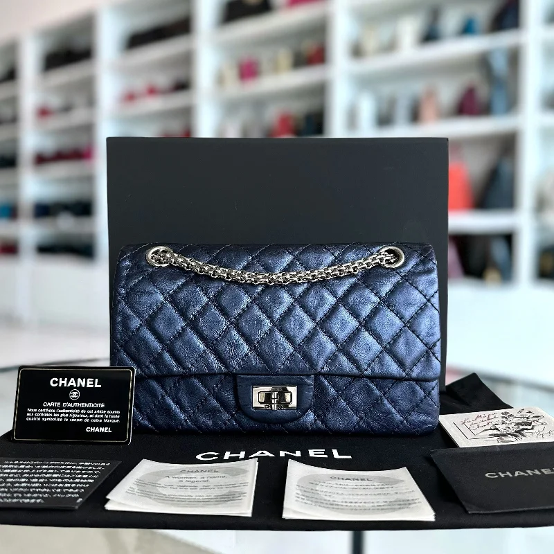 Chanel bags for women who love timeless fashion2.55 Reissue Calfskin Iridescent Blue SHW No 11