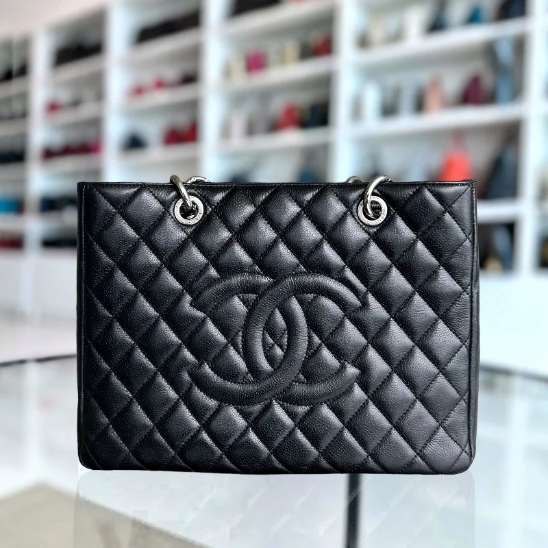 Chanel bags for the minimalist fashionCaviar GST Grand Shopping Tote Quilted Calfskin Black SHW No 13