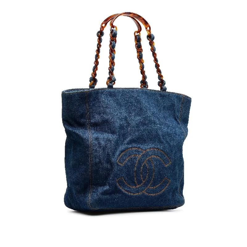 Chanel leather bags for everydChanel CC Denim Tote Bag (PRLc17)