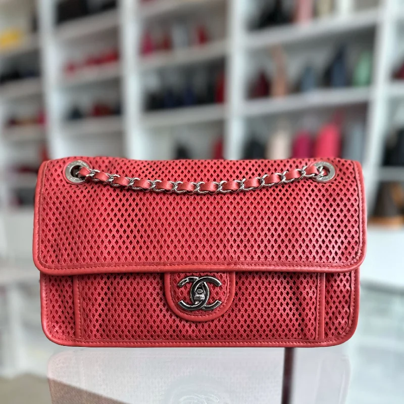 Chanel Small Crossbody Bag for TravelFlap Perforated French Riviera Up In The Air Bag No 17