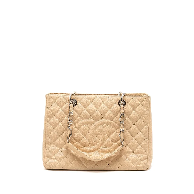 Chanel Small Crossbody Bag for TravelChanel Grand Shopping Tote Caviar Beige SHW