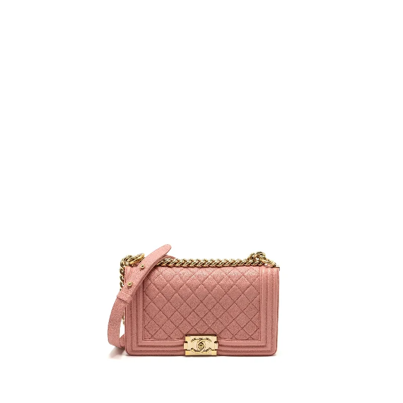 Chanel All - Match Handbag for Versatile StylingChanel Medium Boy Bag Caviar Pink LGHW