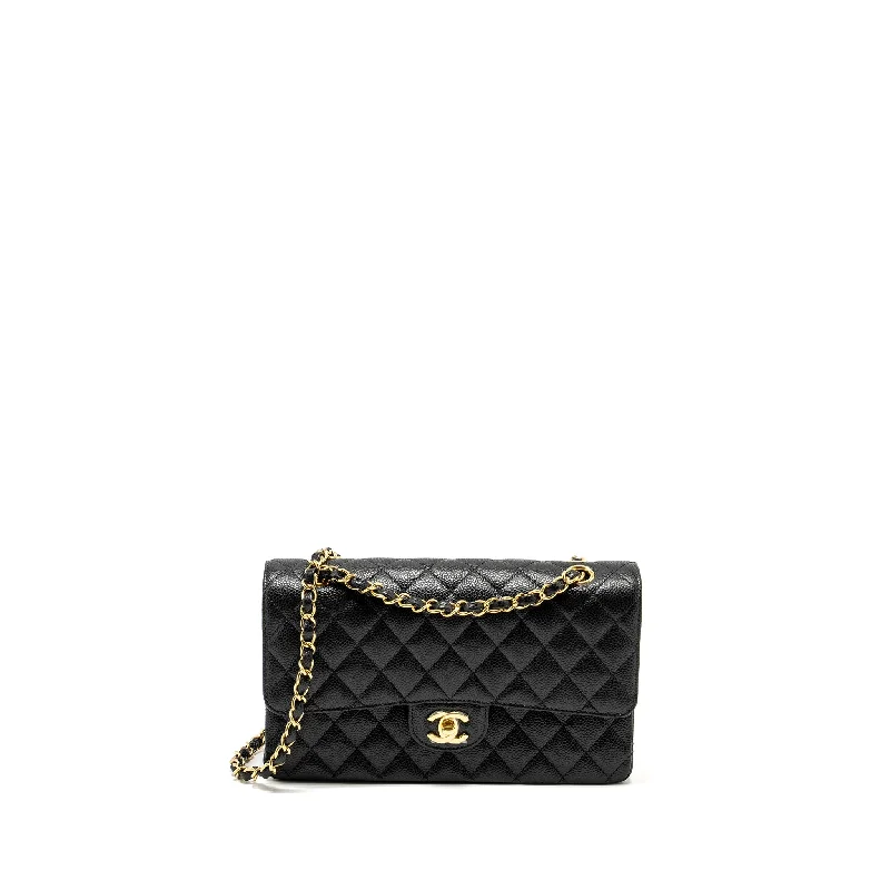 Chanel bags with modern touchesChanel Medium Classic Double Flap Bag Caviar Black GHW (Microchip)