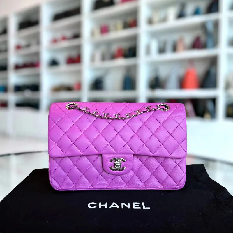 Chanel bags for women with a taste for high fashionDouble Flap Quilted Lambskin Purple SHW No 14