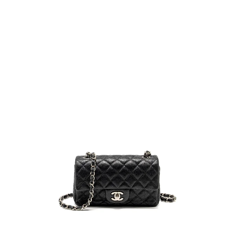 Chanel bags for women with minimalist styleChanel Mini Rectangular Flap Bag caviar black SHW