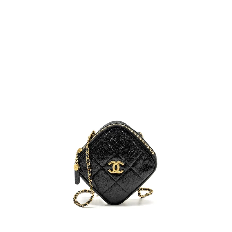 Chanel Vintage Inspired Handbag for Retro LoversChanel Quilted shape chain bag caviar black GHW